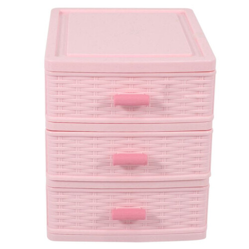 3X Plastic Drawer Designed 3 Compartment Jewelry Storage Box 2