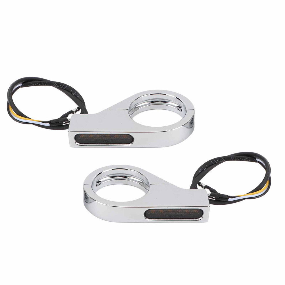 Front Fork Led Turn Signals And Daytime Running Lights 39-41Mm Amber/White 8111393385871