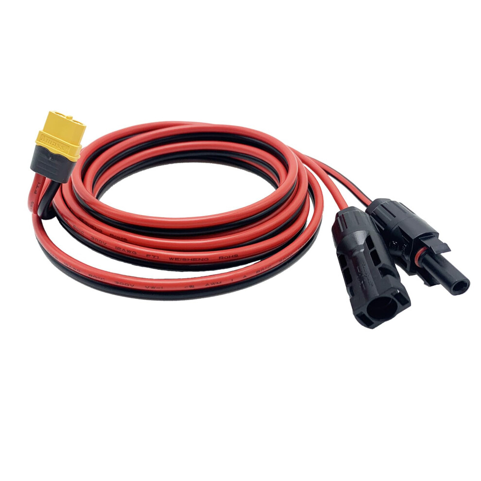 Solar Panel To Xt60 Adapter Cable 12Awg Ip67 Waterproof For Outdoor Power Station Charging 9174973315162