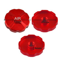 2X MTB Bicycle Fork Cover Cap Aluminum Alloy Air Fork Nozzle Cover Shock Absorption Front Fork Gas Caps Cover,Red