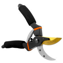 8 Inch Titanium Bypass Pruning Shears with Ergonomic NonSlip Grip for Clean Precision Cuts