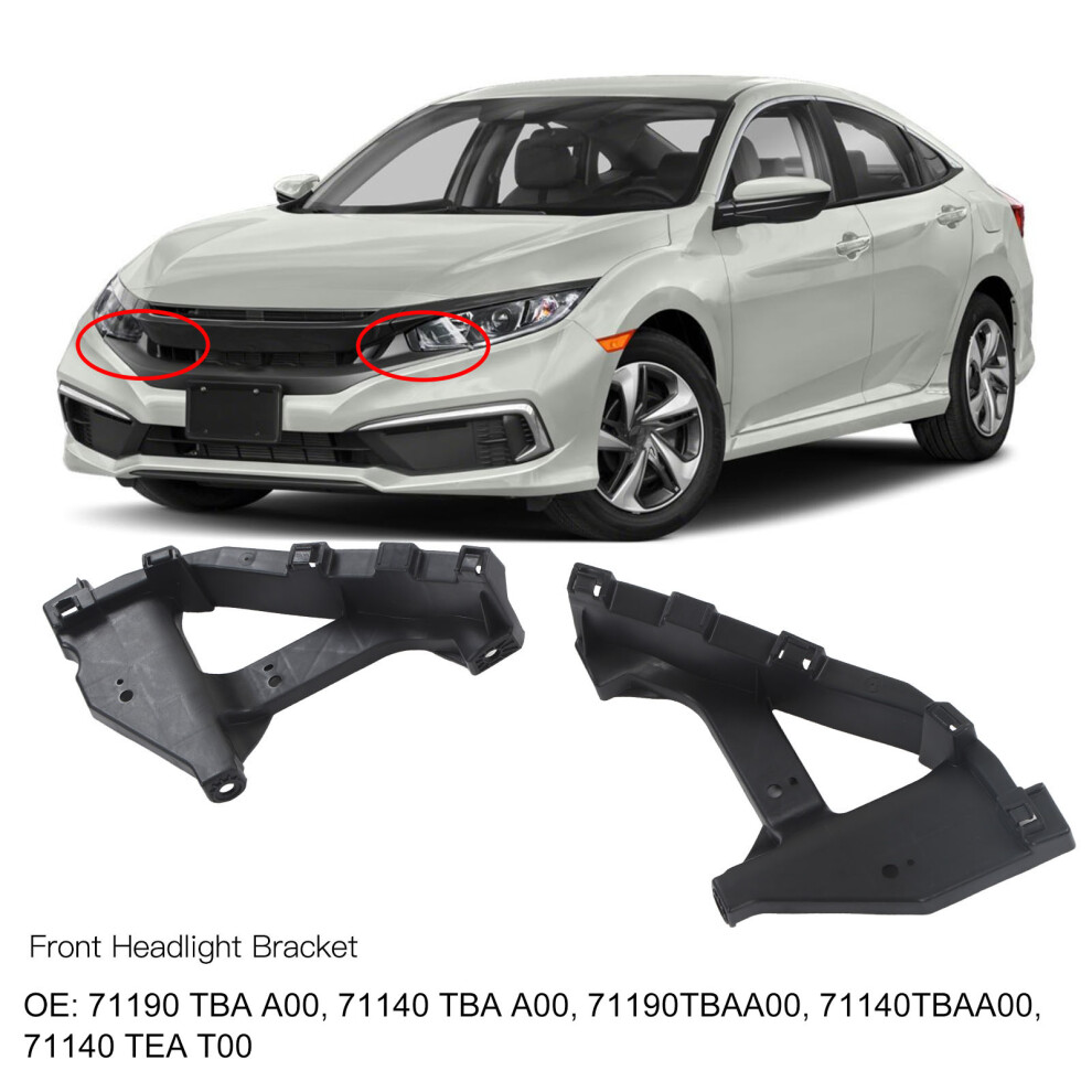 2X Headlight Bracket Lh Rh 71190Tbaa00 For Civic 7293282165724