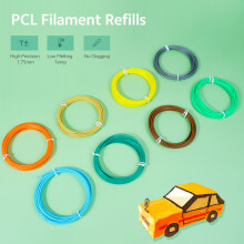 3D Printing Pen PCL Filament Refills 1.75mm, 10 Pcs, Random Colors