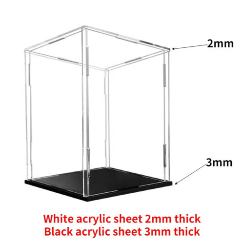 Acrylic Display Case, Clear Plastic Box , Dustproof Storage Showcase for Collectibles, Dolls, Car Models C 2