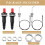 8 Pieces Propane Push-Type Piezo Igniter Kit with Threaded Ceramic Electrode Ignition Plug Wire 30 cm for Gas Grill 7