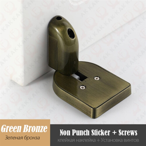 SelfAdhesive Door Stopper, Adjustable NoDrill Wall Protector  Gold, 1 Pack 1