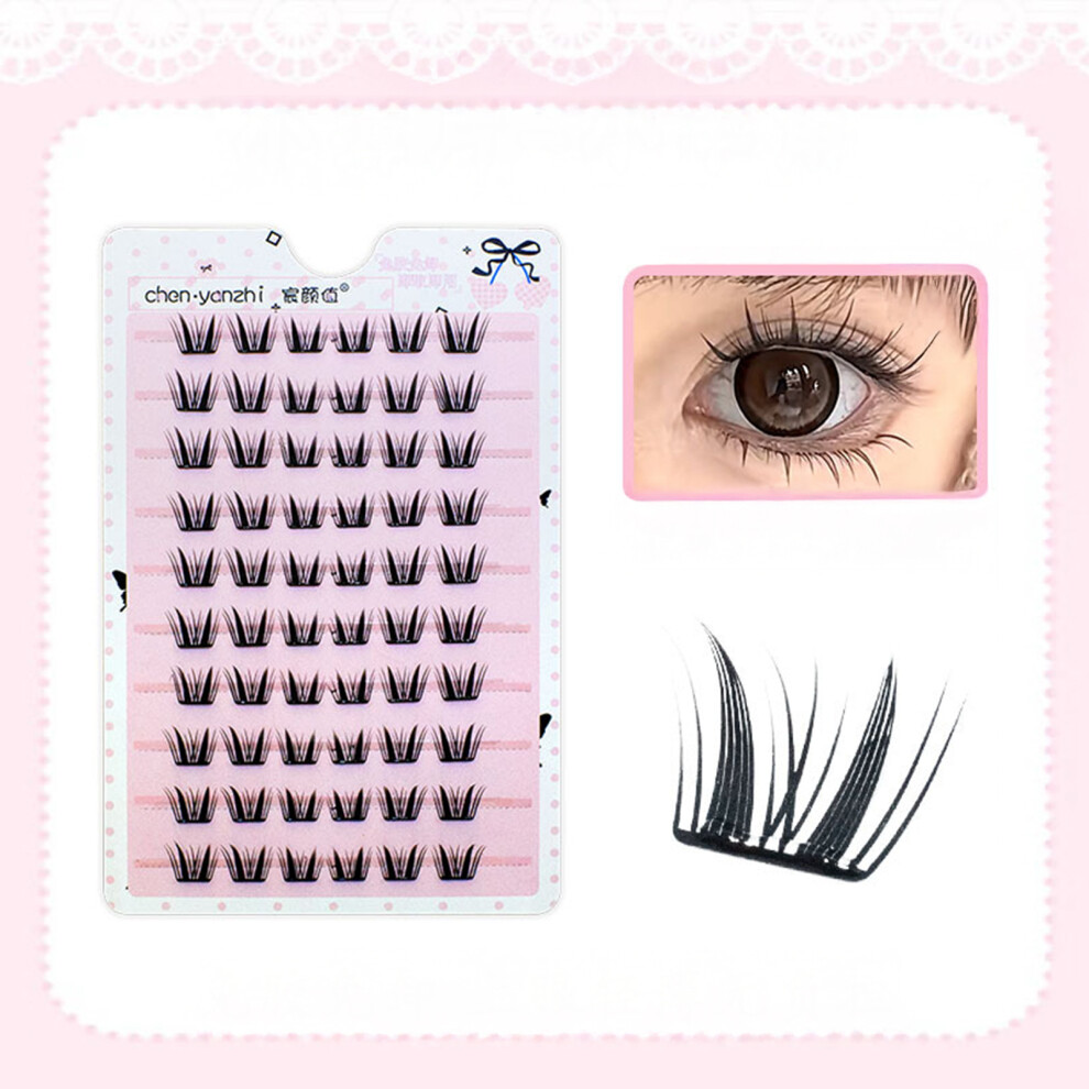 Roc-Electron (Lamb's Horn) Wispy Eyelash Clusters - No Glue Needed