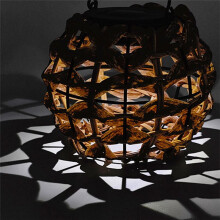Solar Rattan Light,Woven Outdoor Solar Lantern with Handle,Waterproof LED Pendant Lamp,Lawn Terrace,Courtyard,Porch