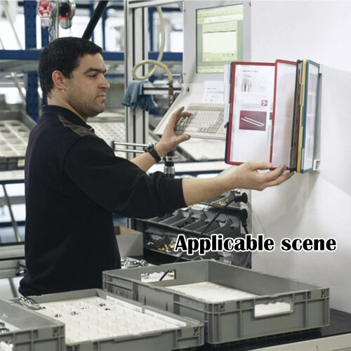 Display Panel System, 10Panel Wall Mount or Desktop Reference Organizer, A4/Letter Flip, Colorful 2
