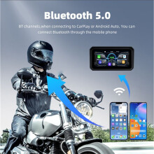 6.25 Inch Portable Digital Motorcycle Dashboard Navigation Display Screen Monitor Wireless CarPlay Moto Android Auto