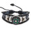 (Black) Kompassarmband PU-Leder Holzperlen 1