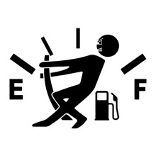 (Black, 1pc) Fuel Tank Cap Sticker - Self-Adhesive Auto Decal