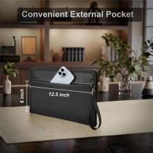 Brandwerende Documententas met Slot, 13x9,2 Inch Brandwerende Geldzak, met Rits en Slot, Geschikt voor Tablets en A4-Documenten