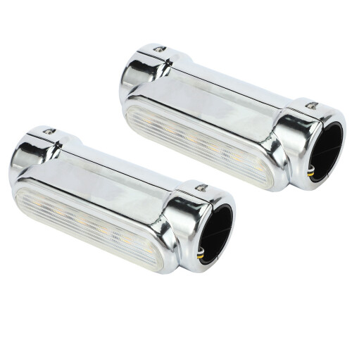 2X Motorcycle LED Highway Bar Switchback Driving Light/Turn Signal Light(Silver) 1