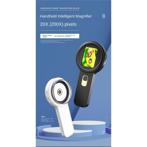 Type-C Handheld Digital High-Definition Microscope Jewelry Magnifying Glass for Identification Maintenance White 2