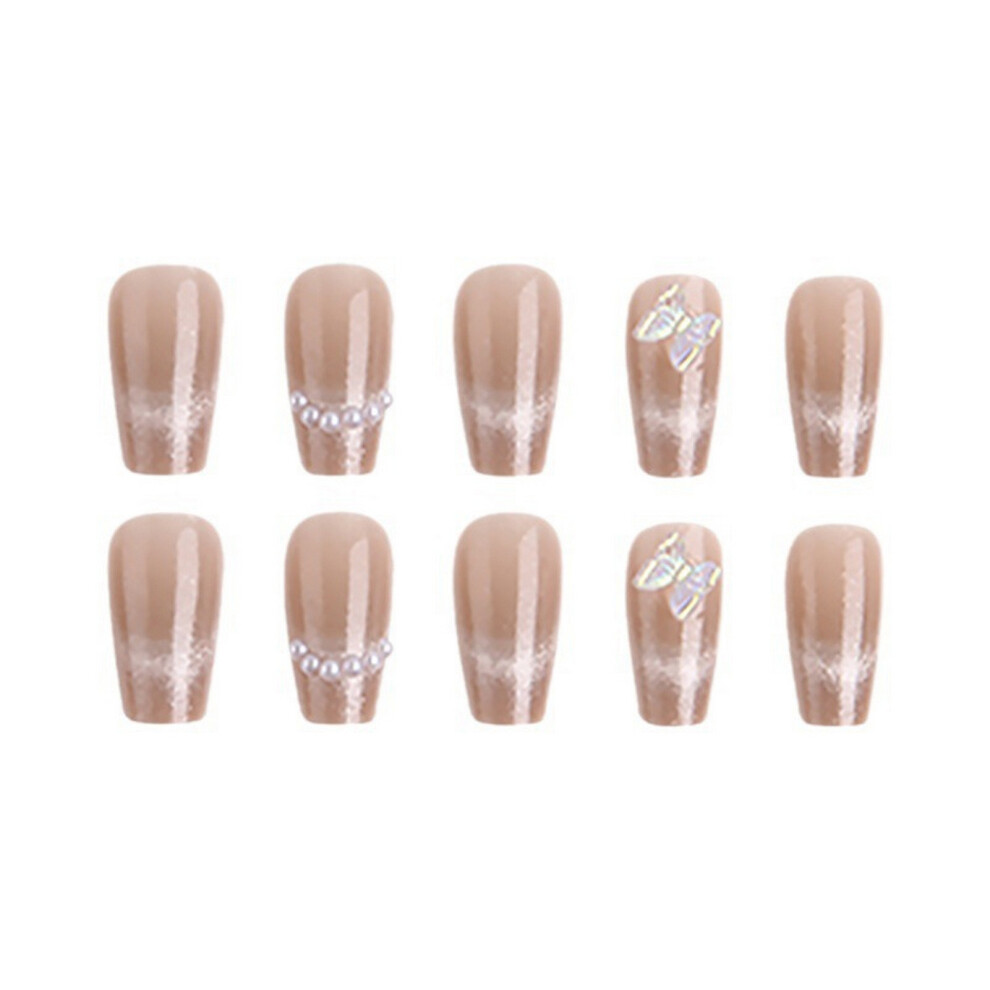 Hue-Grain 24Pcs Butterfly Acrylic False Nails