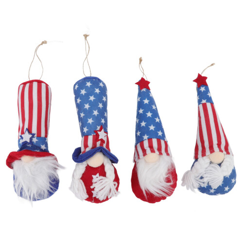 4pcs Patriotic Gnome Plush Decorations for4th July