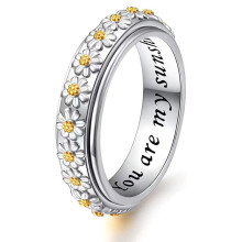 (No. 7) Copper Daisy Rotating Ring - Anxiety Relief & Style