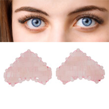 2pcs Pink Crystal Jadestone Eye Patches for Facial Spa & Dark Circles