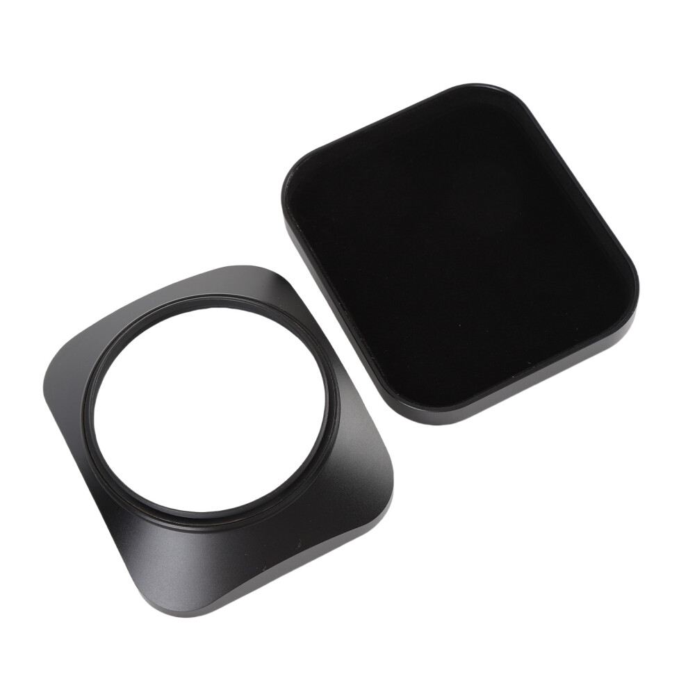 Aluminum Alloy Lens Hood Shade Protector 52Mm With Cap For Cameras Black 4991389477773