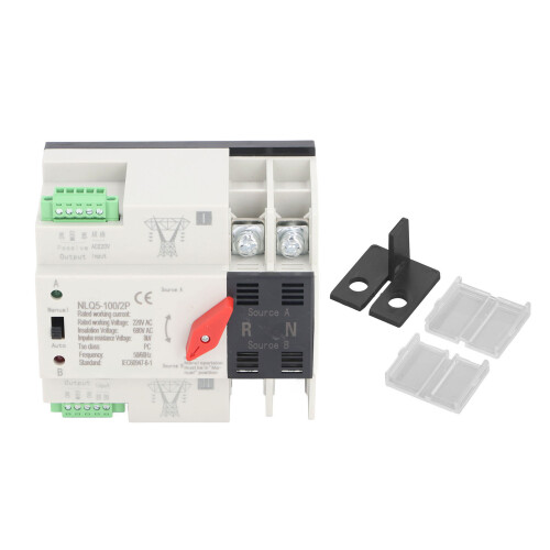 Interrupteur de transfert automatique à double puissance 2P 100A AC220V Compact 1