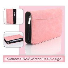 A6-Budgetplaner mit Taschenrechner, Zip-Budgetbinder, Budgetplaner mit UmschläGen, Um Geld zu Sparen (Rosa)