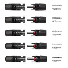 Solar Panel Connectors MC4 IP67 Waterproof 5 Pairs 1014AWG Male Female for Outdoor Use