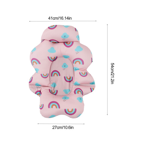 Baby Bath Seat Pink Rainbow, Foldable, Soft, Comfortable, 57cm 1