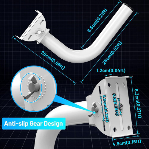 Stainless Steel Wireless Bridge Mount – 2Pcs 150 Adjustable J Pole Bracket 2