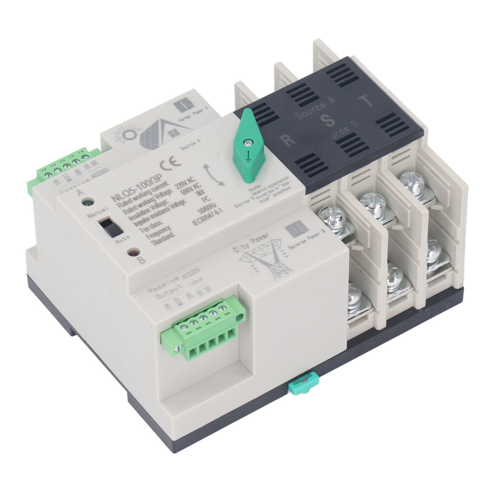 Ac220v Dual Power Automatic Transfer Switch 3P 63A Fast Switching 4911393391858