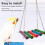 Colorful Parakeet Toy Set, 11 Sets, Swing Hammock 4