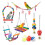 Colorful Parakeet Toy Set, 11 Sets, Swing Hammock 5