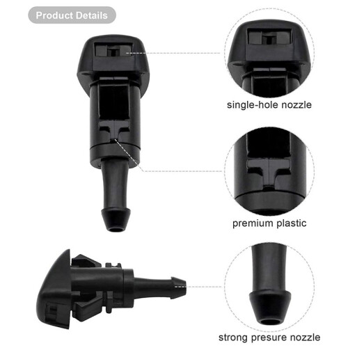 8 Pack Front Windshield Washer Nozzles Wiper Spray Kit Replacement for   Ram 5116079AA,4805742AB,5303833AA 1