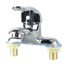 Bathroom Zinc Alloy 2 Hole Single Handle Hot Cold Sink Faucet