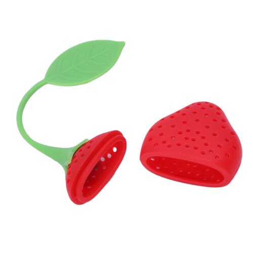 6Pcs Silicone Tea Infuser  Pass Filter Tea Infuser Strainer Spoon Strawberry Variety 2
