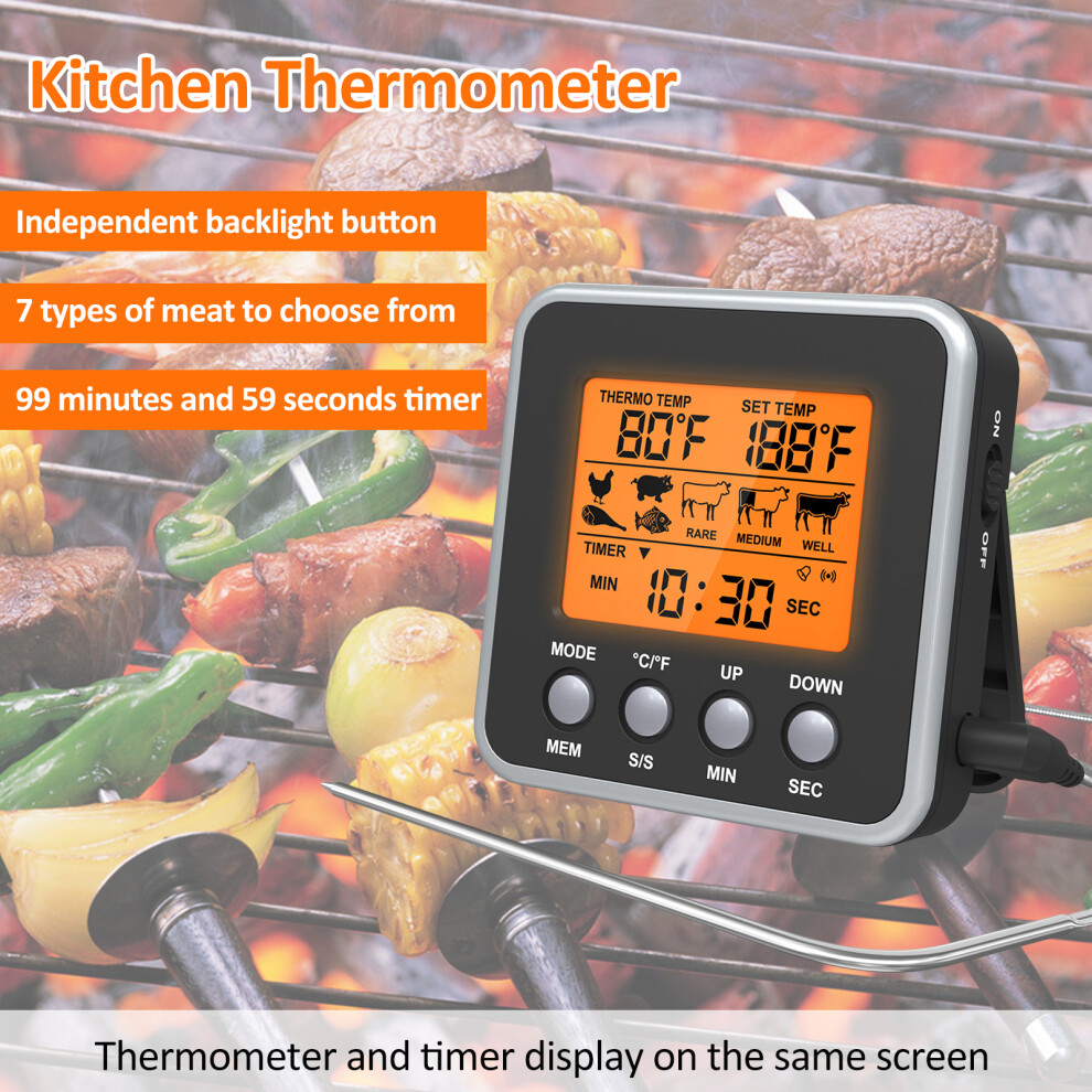 Oven Thermometer Probe Digital Lcd 7055741027505