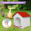 Chicken Nesting Box for Hens, Waterproof Wall Mounted with Nesting Pads for Laying Eggs (Red) 2
