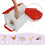 Chicken Nesting Box for Hens, Waterproof Wall Mounted with Nesting Pads for Laying Eggs (Red) 4