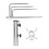 Verzinkter Sonnenschirm Erdspiess 25cm 4-Prong Set 4