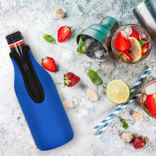 4 Pack Beer Bottle Insulator Sleeve Keep Drink Cold,Zip- Bottle Jackets,Beer Bottle Cooler Sleeves,Neoprene Cover