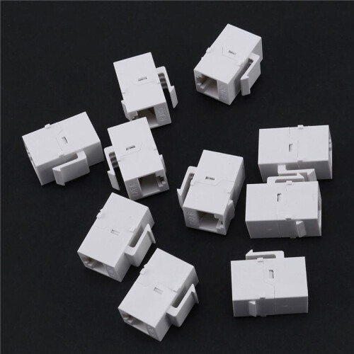 100Pcs RJ45 Connector  Jack Cat6 Extension Coupler Ethernet Network LAN Cat 6 Coupler Jacks Extend Adapter,White 1