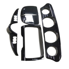 Front Gauge Stereo Accent Trim Cover Dash Panel Kit for Street Glide Electra FLHT Tri Glide Ultra 14-23
