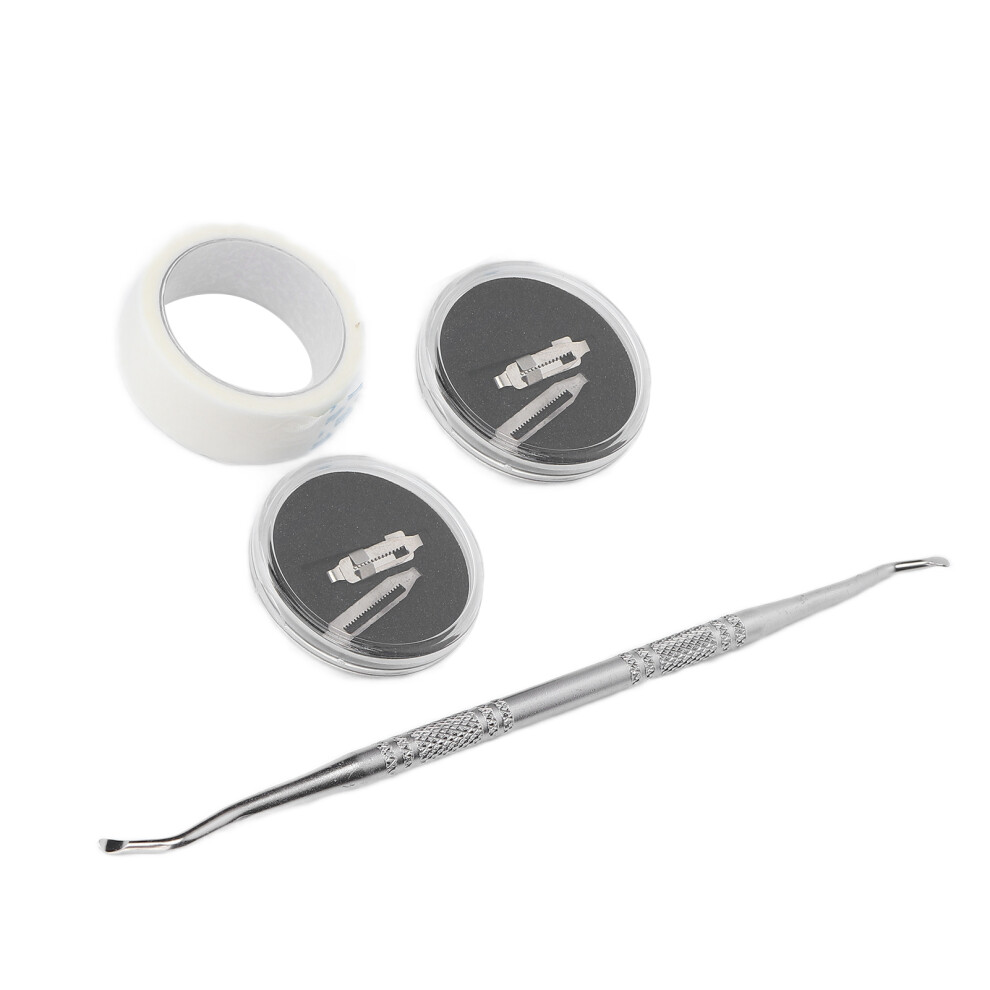 2pcs Stainless Steel Ingrown Toenail Corrector Set with Tape & Replacement Tablets