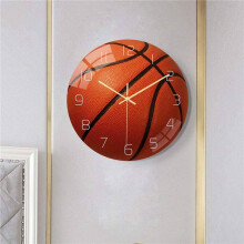 2X Basketball Acrylic Silent Wall Clock Bedroom Living Room Alarm Clock Birthday Christmas Gifts Present for Room Decor