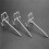 60 Pcs 3.9inch Long White Metal Store Grid Wall Bracket Display Hooks 6