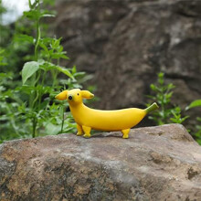 Lindos Adornos de Estatuillas de Estatuas de JardíN de Perro PláTano, Gnomos de Resina Divertidos para el Hogar