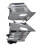 1Pair Engine Lower Side Cover Chrome Trim Panel for  Goldwing GL1500SE GL1500A GL1500 1988-2000 Engine Side Housing 2