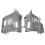 1Pair Engine Lower Side Cover Chrome Trim Panel for  Goldwing GL1500SE GL1500A GL1500 1988-2000 Engine Side Housing 3