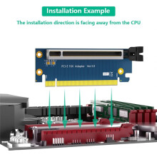 PCIE Riser Card PCI-Express 3.0 16x Riser Card, PCI Express 3.0 16X 90 Degree High Speed Riser Card for 2U Server