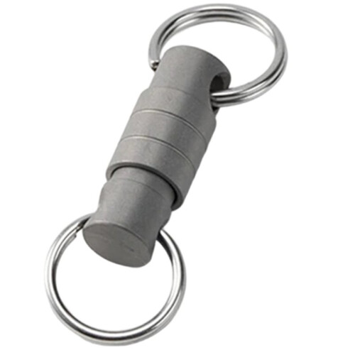 Titanium Quick Release Keychain Buckle - Key Ring for Outdoor Use, Compact